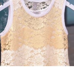 LOGO Lace Tank and Solid Tank Twin Set